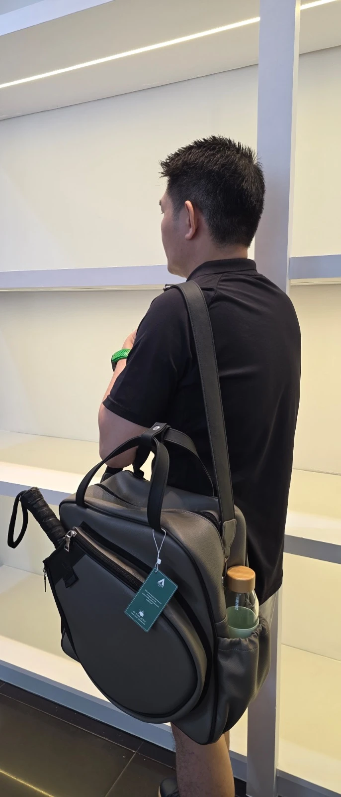 Avior Active London Leather Taupe Padel Bag