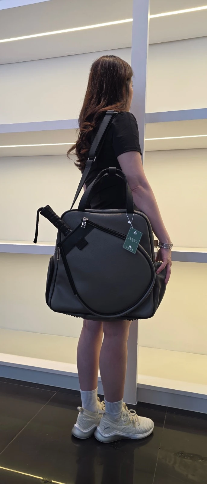 Avior Active London Leather Taupe Padel Bag