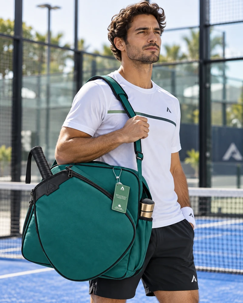Avior Active New York Leather Green Padel Bag