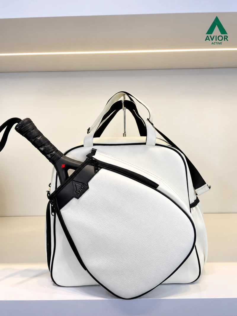 Avior Active New York Leather Ivory Padel Bag