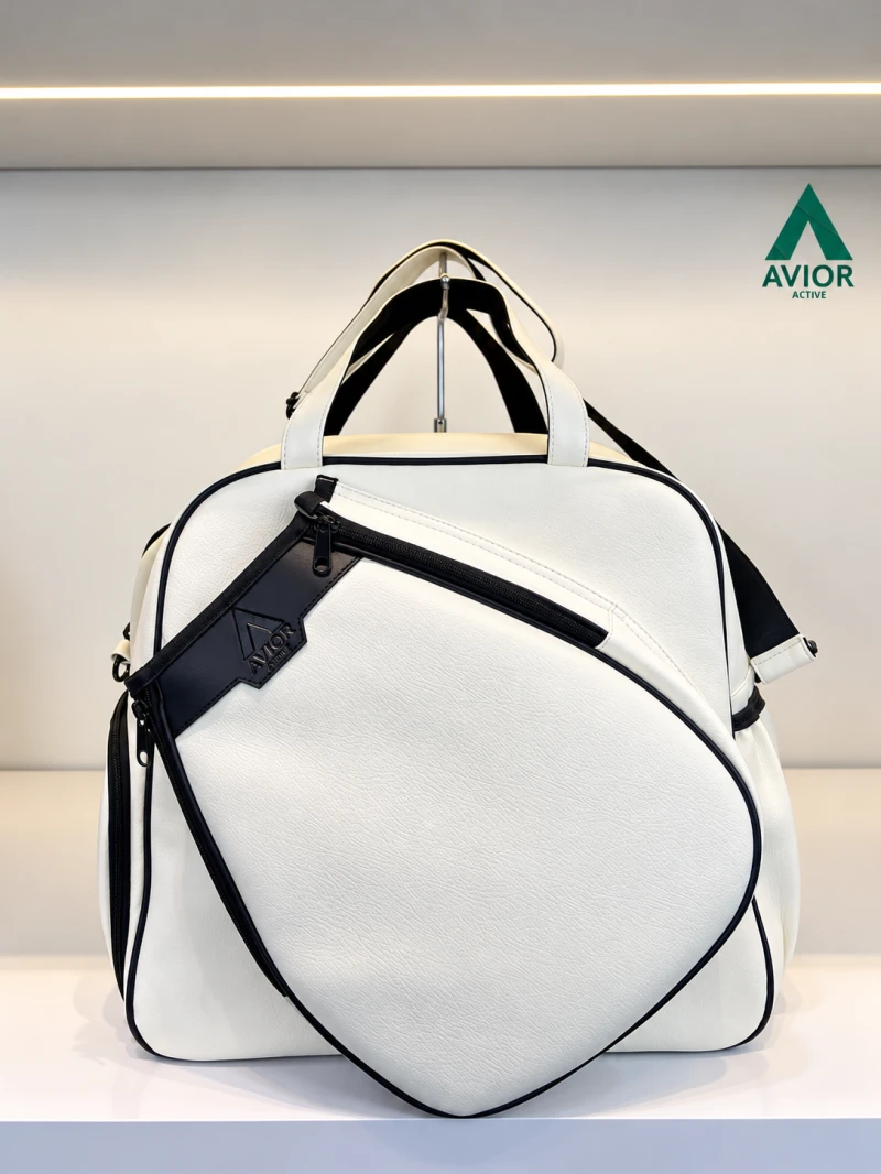 Avior Active New York Leather Ivory Padel Bag