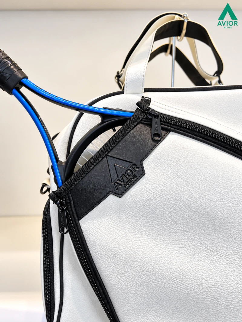 Avior Active New York Leather Ivory Padel Bag