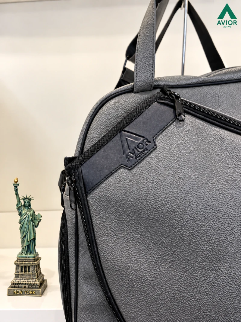 Avior Active New York Leather Taupe Padel Bag