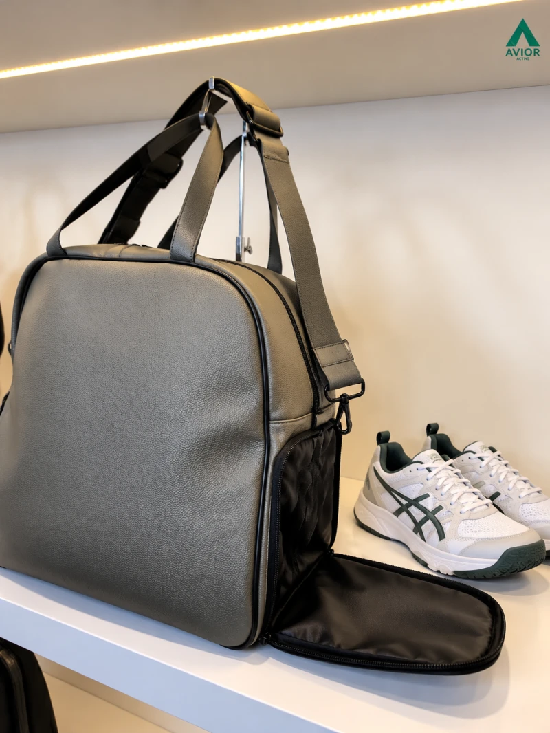 Avior Active New York Leather Taupe Padel Bag