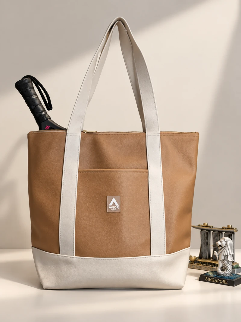 Avior Active Singapore Leather Brown Tote bag