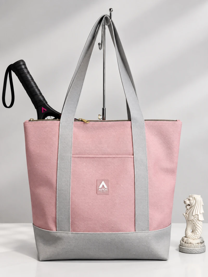 Avior  Active Singapore Leather Pink Tote Bag